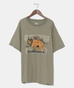 ③チャイハネ Amina アミナ マッチ香プリントTシャツ カーキのサムネイル