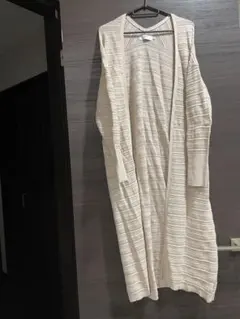 AZUL BY MOUSSY ストライプ編み ロングカーディガン Fサイズ