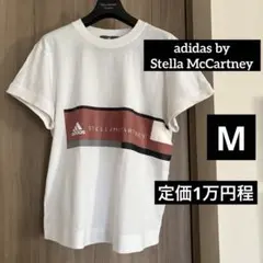 アディダスバイステラマッカートニー Tシャツ トップス レディース M 白 ロゴ