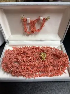 天然珊瑚（保証）赤珊瑚 モモ珊瑚 ネックレス 帯留め ブローチ 等 