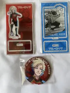 ブルーロック ミヒャエル・カイザー 缶バッジ シール バッジ カード
