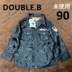 新品DOUBLE.Bダブルビー黒迷彩カモフラージュ ジャケット90春コート