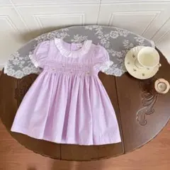 新作　ピンク　スモッキング ワンピース　ファミリア　組曲　べべ　好き
