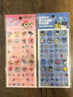 たまごっち　パワーパフガールズ タイルみたいなシール　2点セット