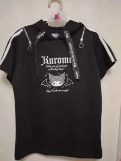 ♡新品Kuromi バットモチーフフード付き パーカー 130cm