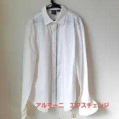 AX アルマーニエクスチェンジ　ホワイト 長袖シャツ ドレスシャツ　オケージョン