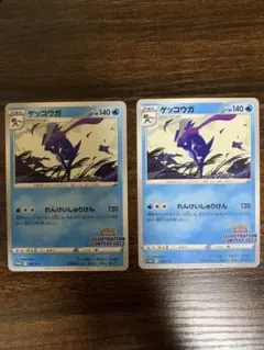 【傷あり品】ゲッコウガ　イラストレーション　2枚