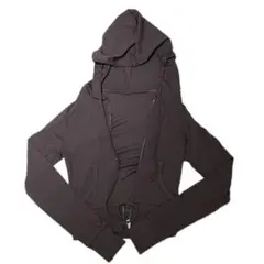 ダークグレー フルジップ パーカー