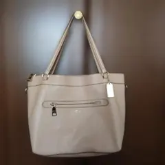 COACH レザー 製2WAYトートバッグ ベージュ F54678のサムネイル