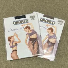 オロブル チャーム40 タイツ XL × 2 黒 ブラック マンデル イタリア