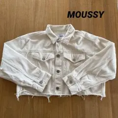 AZUL BY MOUSSY アイボリー クロップドデニムジャケット M