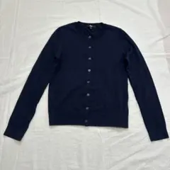 【UNIQLO】クルーネック UVカット カーディガン ネイビー Mのサムネイル