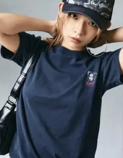 X-girl 長袖Tシャツ ネイビー