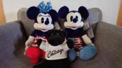 アナハイムディズニー　ミッキー・ミニー・黒いクマのぬいぐるみセット