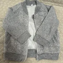 グレー ジップアップ パーカー90