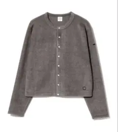 【ORCIVAL】フリース クルーネック カーディガン【グレー】