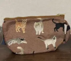 ポーチ　マチ　メニーキャット　猫　ラグドール