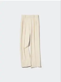 タックワイドパンツ　ユニクロ　新品　クリーム　XS