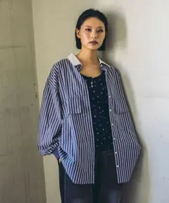 ニコアンド…2wayカラービッグロングシャツ タグ付き新品未使用のサムネイル