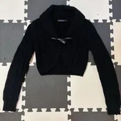 Ralph Lauren ブラック カシミヤ混ケーブルニットカーディガン　M