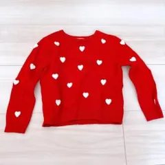H&M 赤 ハート柄 ニットセーター