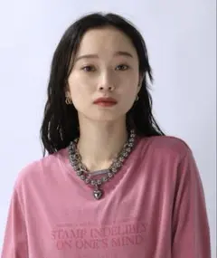 【美品】JEANASIS ボリューム2レンハートネックレス/ブラック