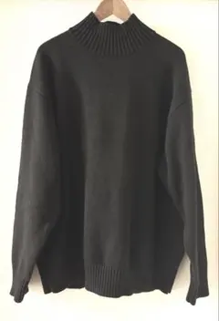 【UNIQLO:C】ローゲージハイネックセーター／ブラック／XXL