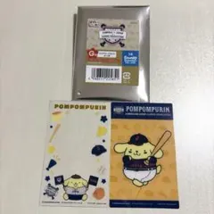 サンリオキャラクターズ　侍ジャパン　クリアカードセット　G賞　ポムポムプリン