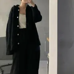 ANDSEARCH メッシュ ニットシャツ カーディガン SELECT MOCA