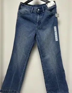 GU シューカットデニムパンツNT+E ブルー　M