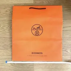 HERMÈS オレンジショップ袋 約42cm x 46cm ショッパー 大