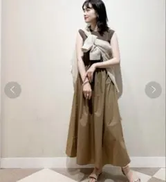 ITEMS リブニットドッキングワンピース