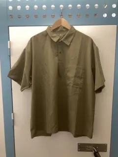 無印良品 メンズ 風を通す ワイド五分袖布帛ポロシャツ XL