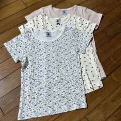 プチバトーPetit Bateau 半袖 肌着 5ans/110cm 3枚セット