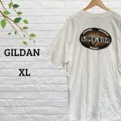 ギルダン　GILDAN　バックプリントTシャツ　ヴィンテージ