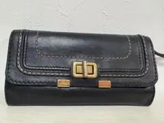 Chloe クロエ 二つ折り財布 レザー 黒 タッセル ゴールド金具 Y2K 