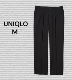 《UNIQLO》タックワイドパンツ 09 BLACK M