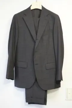 美品 デペトリロ Napoli モヘヤミックス ソリッドスーツ ネイビー 44