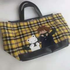 ファミリア　トートバッグ　秋冬　黄色　美品のサムネイル
