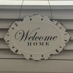 ウェルカムプレート　アンティーク　ガーデンガーデニング雑貨　フレンチシャビー