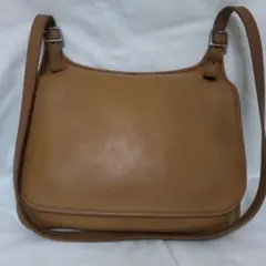 OLD COACH レザー ショルダーバッグ ブラウン