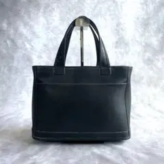 OLD coach tote bag leather navy y2k - メルカリ