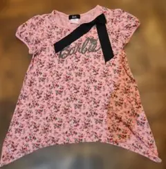 美品♪　人気Barbie Tシャツ ピンク 花柄 リボン 130cm　バービー♪のサムネイル