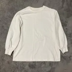 GU 長袖 クルーネック Tシャツ ホワイト Mサイズ