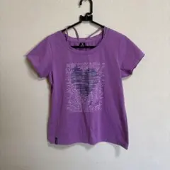 DANSKIN ダンスキン　パープル テキストプリント Tシャツのサムネイル