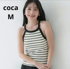 coca コカ テレコリブアメスリタンクトップ Border M