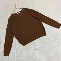 BROWNY ブラウニー ＊ ニット セーター ブラウン (F) Vネックのサムネイル