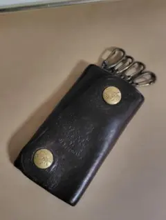 ★IL BISONTE•レザー キーケース ダークブラウン