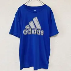 adidas アディダス 【M】 青 Tシャツ 半袖 スポーツ サッカー