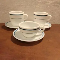 オールドパイレックス　ブルーバンド ディナープレート　皿 Pyrex - PYREX パイレックス ブルーバンド C&S 2客セットの通販